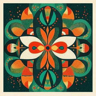 Aviarchroma style, Midjourney V6.1: creative pattern composition