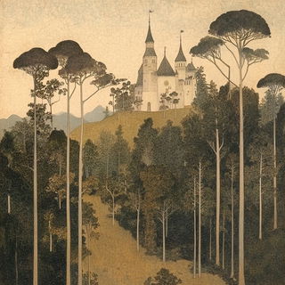 Pyroclast Inkwild style, Midjourney V6.1: retro fairy-tale illustration