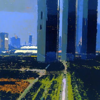 Terracarnival style, Midjourney V6.1: megacity with futuristic bioarchitecture