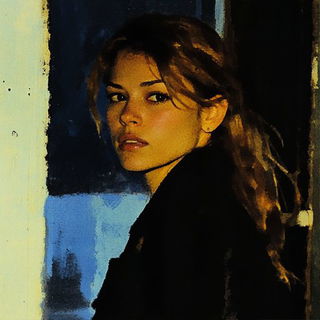 Terracarnival style, Midjourney V6.1: photographic portrait of female protagonist