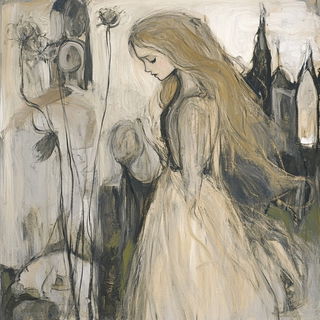 Chromasplinter style, Midjourney V6.1: retro fairy-tale illustration