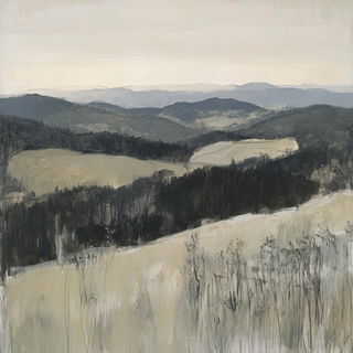 Chromasplinter style, Midjourney V6.1: realistic landscape photograph of quiet dawn