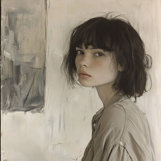 Chromasplinter style, Midjourney V6.1: photographic portrait of female protagonist
