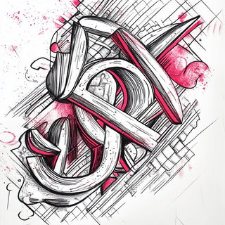 Cryoveil style, Midjourney V6.1: typographic composition with large letters