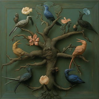 Cypress Tension style, Midjourney V6.1: traditional folk art