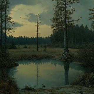Cypress Tension style, Midjourney V6.1: realistic landscape photograph of quiet dawn
