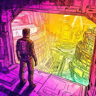 Bioluxure style, Midjourney V6.1: cinematic shot from sci-fi movie