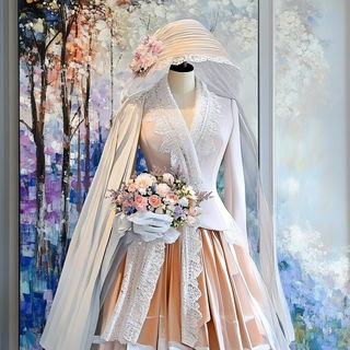 Inklimn style, Midjourney V6.1: haute-couture fashion outfit