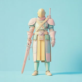 Cinemachthonic style, Midjourney V6.1: concept art character design of retropunk steam knight
