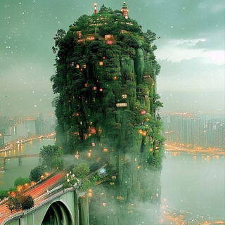 Briar Gauge style, Midjourney V6.1: megacity with futuristic bioarchitecture