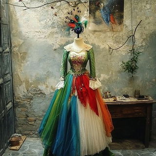 Briar Gauge style, Midjourney V6.1: haute-couture fashion outfit