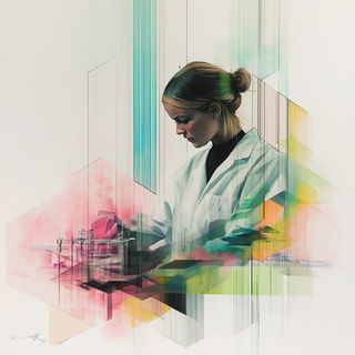 Keshimori style, Midjourney V6.1: editorial illustration for popular scientific magazine cover