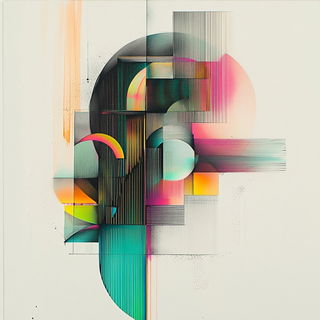 Keshimori style, Midjourney V6.1: typographic composition with large letters
