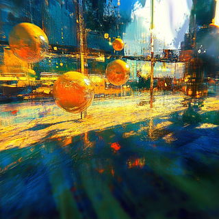 Chromacarnival style, Midjourney V6.1: abstract 3D render
