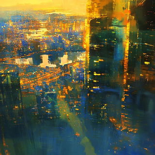 Chromacarnival style, Midjourney V6.1: megacity with futuristic bioarchitecture