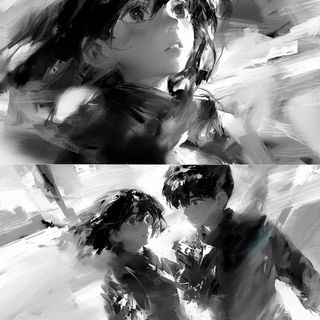 Chromacarnival style, Midjourney V6.1: black-and-white manga comic strip