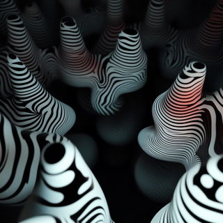 Contourwash style, Midjourney V6.1: abstract 3D render