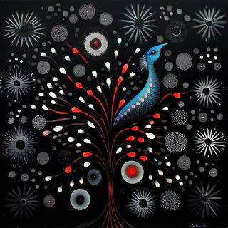 Contourwash style, Midjourney V6.1: traditional folk art