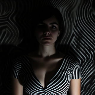 Contourwash style, Midjourney V6.1: photographic portrait of female protagonist