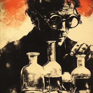 Canopychromism style, Midjourney V6.1: editorial illustration for popular scientific magazine cover