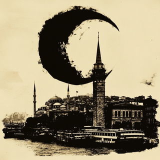 Canopychromism style, Midjourney V6.1: bold minimalist logo design for Istanbul city municipal services