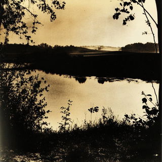 Canopychromism style, Midjourney V6.1: realistic landscape photograph of quiet dawn