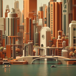 Inkwood Panoramix style, Midjourney V6.1: megacity with futuristic bioarchitecture