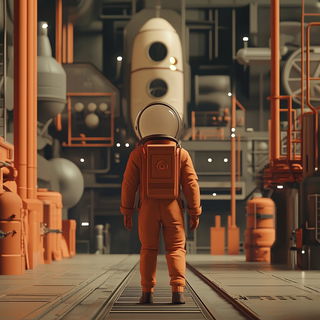 Inkwood Panoramix style, Midjourney V6.1: cinematic shot from sci-fi movie