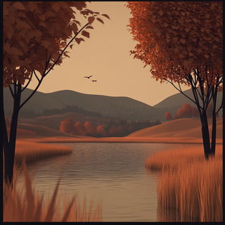 Inkwood Panoramix style, Midjourney V6.1: realistic landscape photograph of quiet dawn