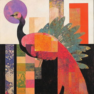 Blackbird Aquatint style, Midjourney V6.1: traditional folk art