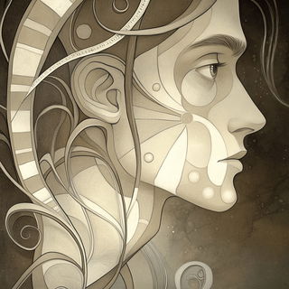 Fogcut style, Midjourney V6.1: editorial illustration for popular scientific magazine cover