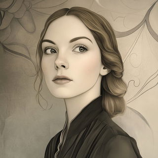 Fogcut style, Midjourney V6.1: photographic portrait of female protagonist