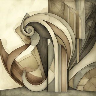 Fogcut style, Midjourney V6.1: typographic composition with large letters