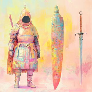 Ironwaste Mechanica style, Midjourney V6.1: concept art character design of retropunk steam knight