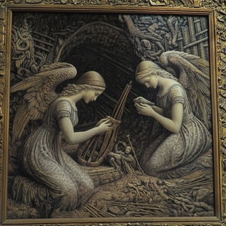 Ruinmigration style, Midjourney V6.1: classical 18th-century oil painting