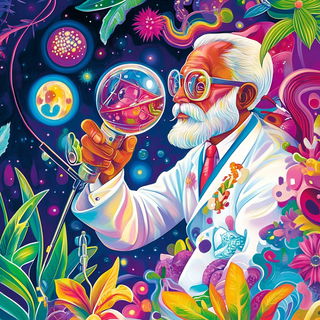 Cryobotanical Iconography style, Midjourney V6.1: editorial illustration for popular scientific magazine cover