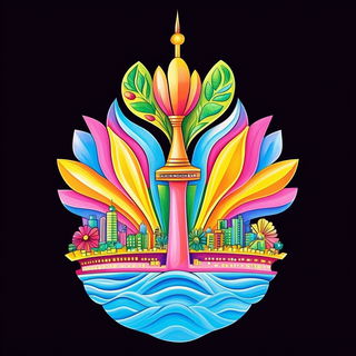 Cryobotanical Iconography style, Midjourney V6.1: bold minimalist logo design for Istanbul city municipal services