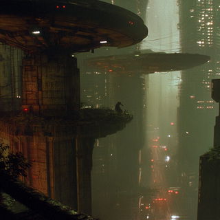 Lavender Fault Optics style, Midjourney V6.1: megacity with futuristic bioarchitecture