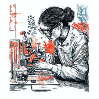 Majlis Neon style, Midjourney V6.1: editorial illustration for popular scientific magazine cover