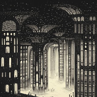 Cloudscarab style, Midjourney V6.1: megacity with futuristic bioarchitecture