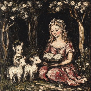 Scarlet Scarab Gardens style, Midjourney V6.1: classical 18th-century oil painting