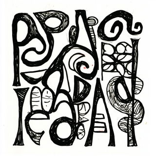 Scarlet Scarab Gardens style, Midjourney V6.1: typographic composition with large letters