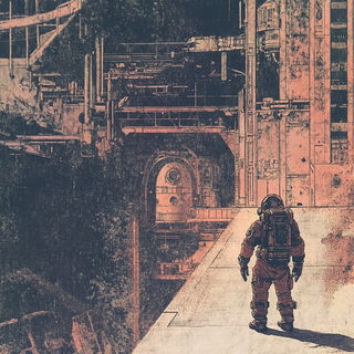 Terramaquette style, Midjourney V6.1: cinematic shot from sci-fi movie