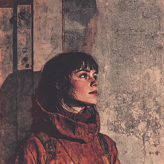 Terramaquette style, Midjourney V6.1: photographic portrait of female protagonist