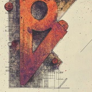 Terramaquette style, Midjourney V6.1: typographic composition with large letters