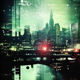 Signcloudery style, Midjourney V6.1: megacity with futuristic bioarchitecture