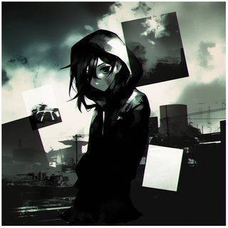Signcloudery style, Midjourney V6.1: black-and-white manga comic strip
