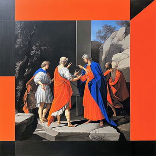 Blueboard Florafox style, Midjourney V6.1: classical 18th-century oil painting