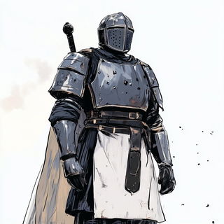 Cloudoclastics style, Midjourney V6.1: concept art character design of retropunk steam knight
