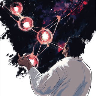 Cloudoclastics style, Midjourney V6.1: editorial illustration for popular scientific magazine cover
